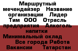 Маршрутный мечендайзер › Название организации ­ Лидер Тим, ООО › Отрасль предприятия ­ Алкоголь, напитки › Минимальный оклад ­ 26 000 - Все города Работа » Вакансии   . Татарстан респ.